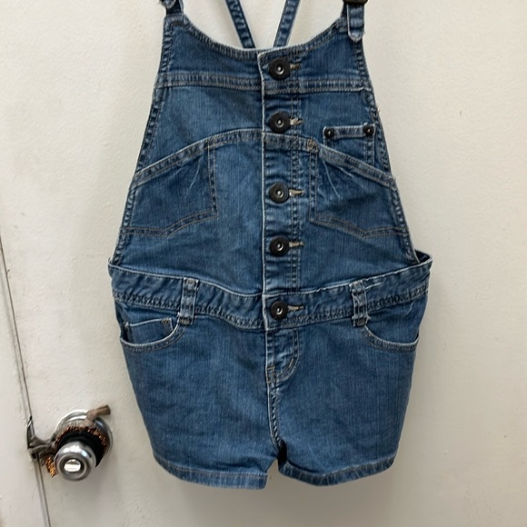 ZD Premium  Jean Shorts Overalls Size 1 - Picture 13 of 14